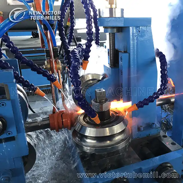 Tube mill forming & welding & sizing section